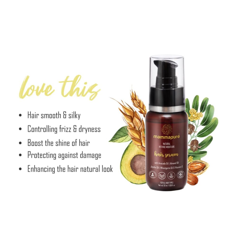 Mammapure Deep Nourishing Hair Spa oil,100ml+Intense Moisture Hair Serum, 50ml|All Hair Types|Combo Pack - Image 3