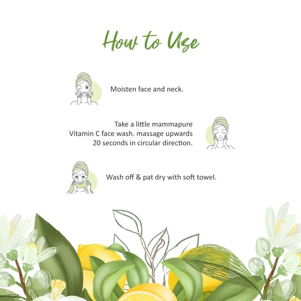 Mammapure Natural vitamin C Face wash|with Mulberry Leaf Extract,Hyaluronic Acid, Pro Vitamin B5|All Skin Type|100ml - Image 6