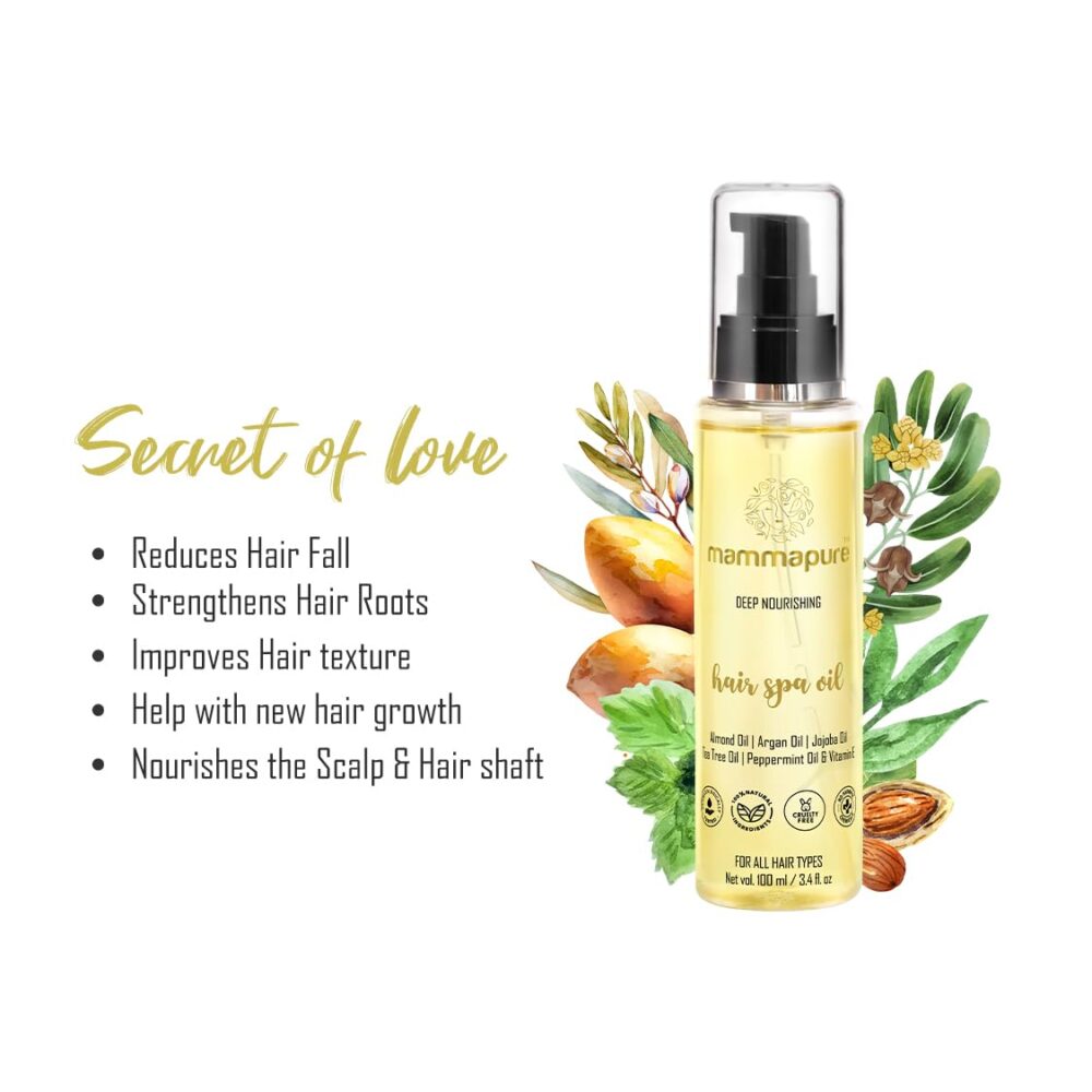 Mammapure Deep Nourishing Hair Spa oil,For Hair Growth & Dandruff Control|Damage Protection, Frizz Control,100 Ml - Image 2